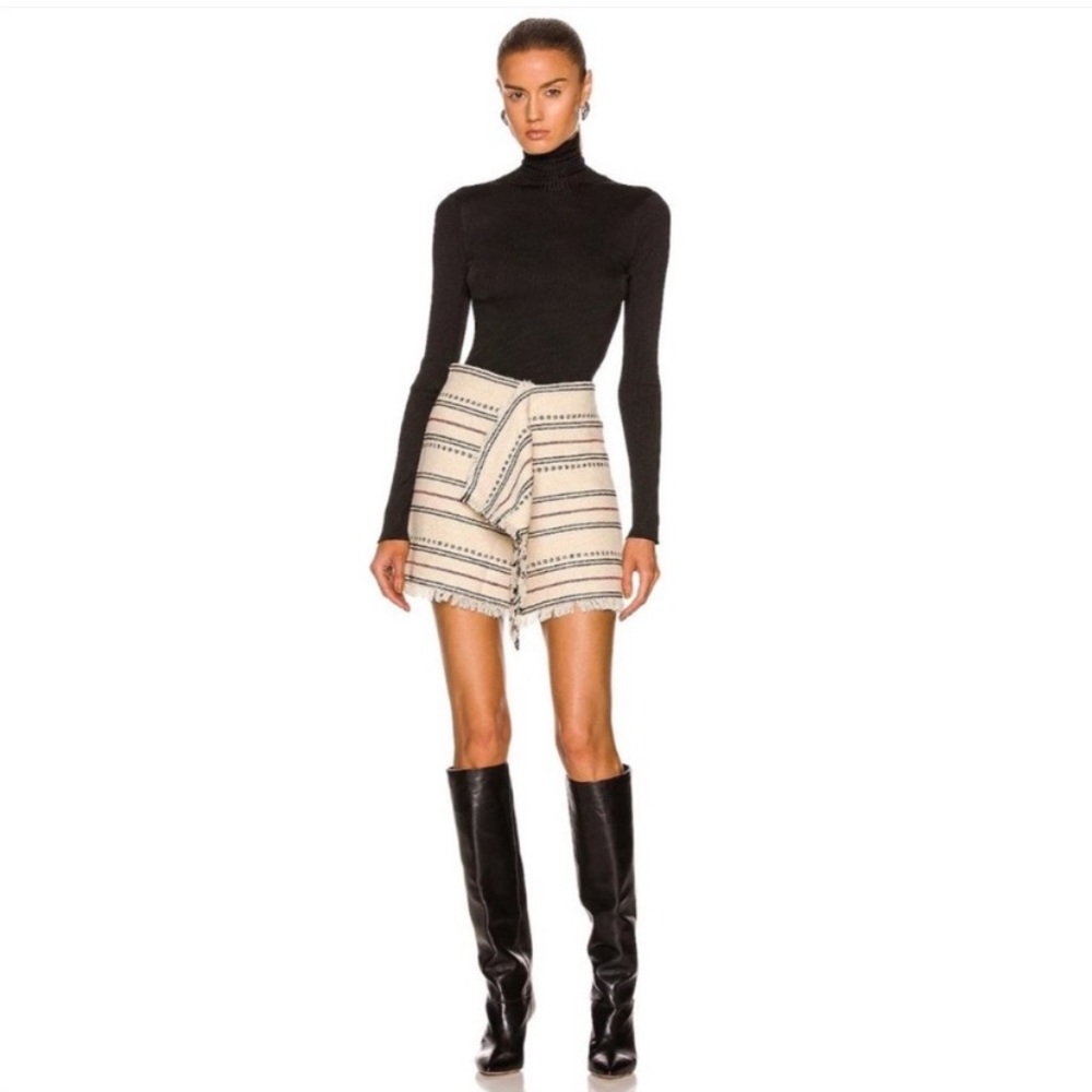 NWT Isabel Marant Jiloa Stripe Cotton Blanket Skirt Size 42/US 10